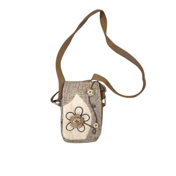 Shein Women's Brown Boho Handmade Button Decor Multi-Layer Adjustable Shoulder C - Picture 5 of 9